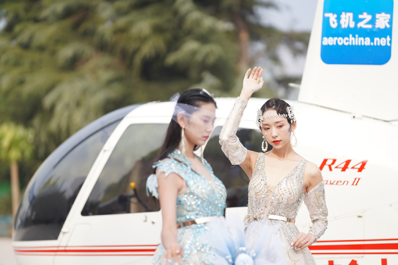 山东聊城金科地产租赁400万直升机空中看房
