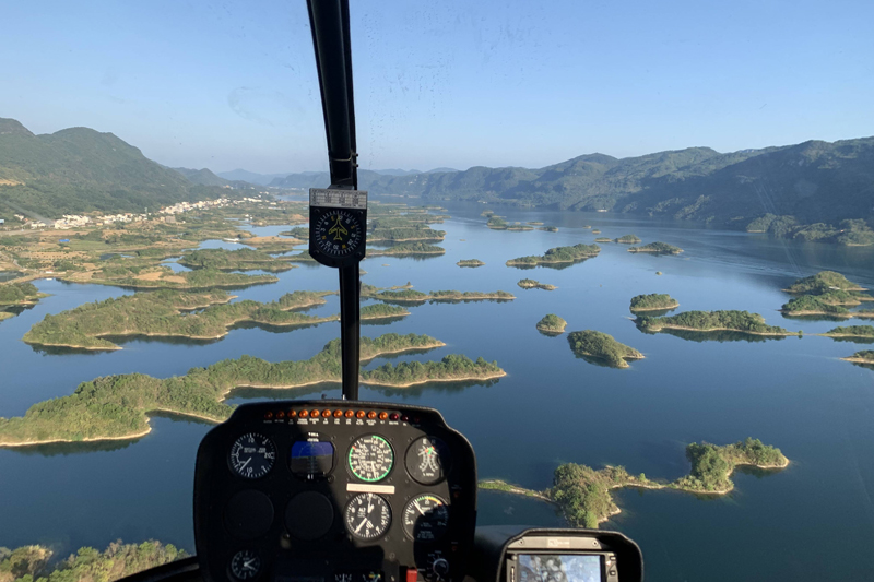 飞机之家在武汉黄石仙岛湖执行飞行任务